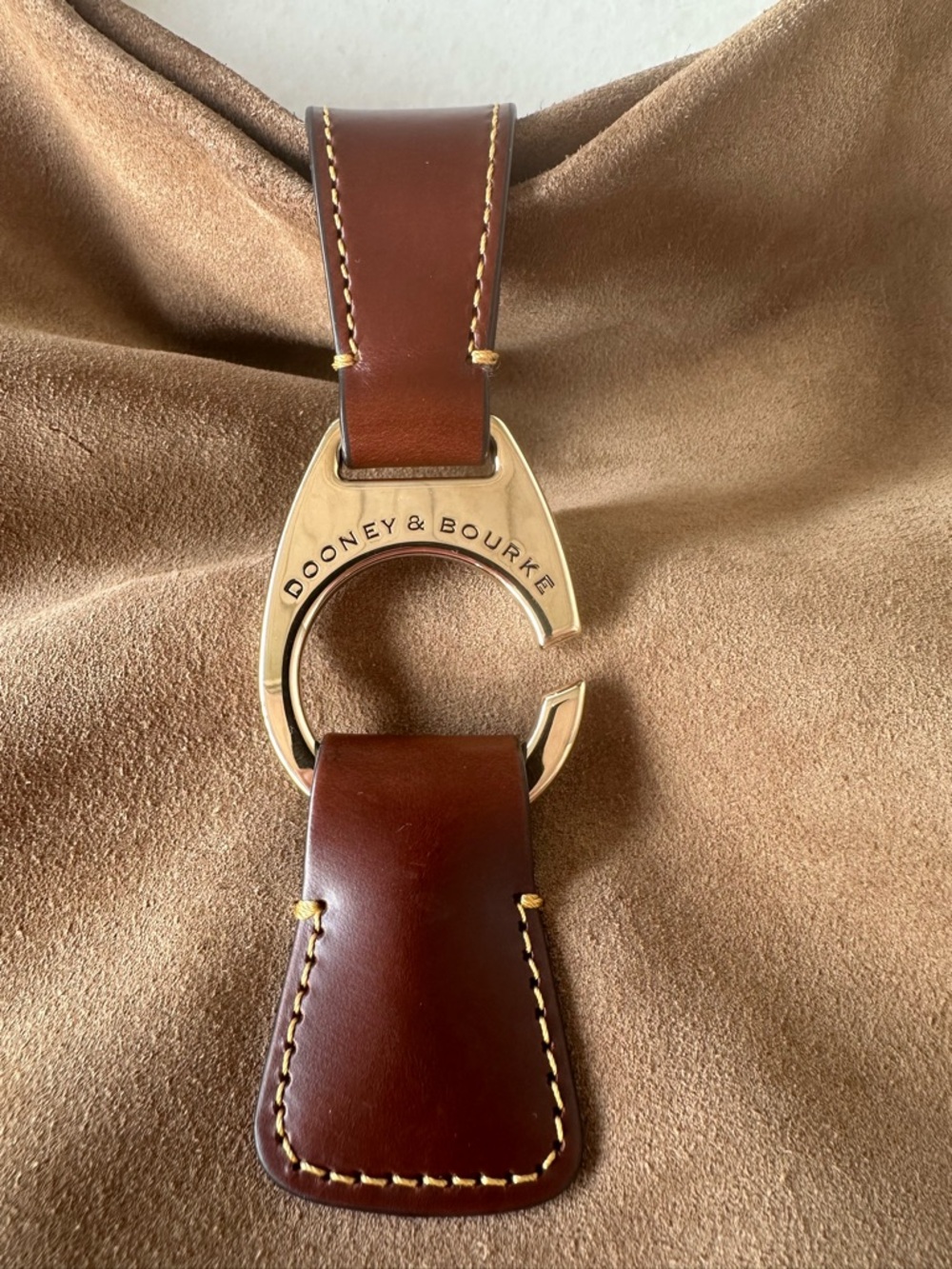 Dooney & Bourke crossbody hobo sculpted from soft suede - Picture 2 of 14